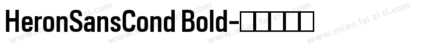 HeronSansCond Bold字体转换